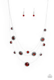 SHEER Thing! - Red Necklace - Paparazzi Accessories