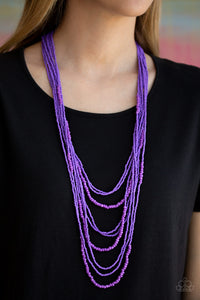 Totally Tonga - Purple Necklace - Paparazzi Accessories