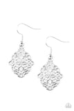 Flirty Florals - Silver Earrings - Paparazzi Accessories