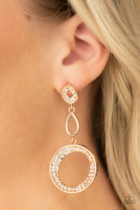 On The Glamour Scene - Gold Earrings - Paparazzi Accessories