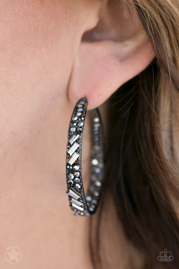 GLITZY By Association - Black Earrings - Paparazzi Accessories