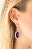 Only FAME In Town - Purple Earrings - Paparazzi Accessories