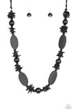 Carefree Cococay - Black Necklace - Paparazzi Accessories