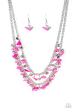   Pebble Pioneer - Pink Necklace - Paparazzi Accessories