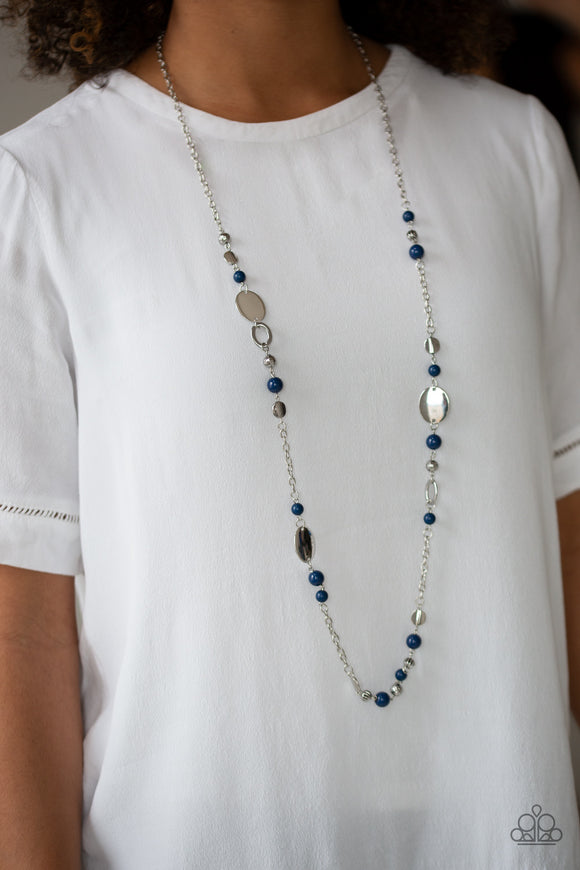 Serenely Springtime - Blue Necklace - Paparazzi Accessories