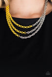Turn Up The Volume - Yellow Necklace - Paparazzi Accessories