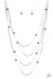 Open For Opulence - Red Necklace - Paparazzi Accessories