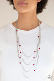 Open For Opulence - Red Necklace - Paparazzi Accessories