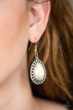 Sahara Serenity - White Earrings - Paparazzi Accessories