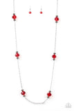 Season of Sparkle - Red Necklace - Paparazzi Accessories