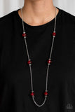 Season of Sparkle - Red Necklace - Paparazzi Accessories