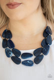 Colorfully Calming - Blue Necklace - Paparazzi Accessories
