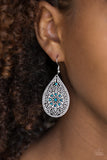 Dinner Party Posh - Blue Earrings - Paparazzi Accessories