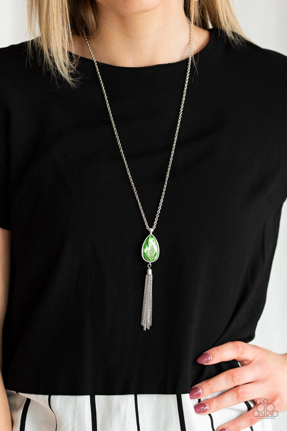 Elite Shine - Green Necklace - Paparazzi Accessories