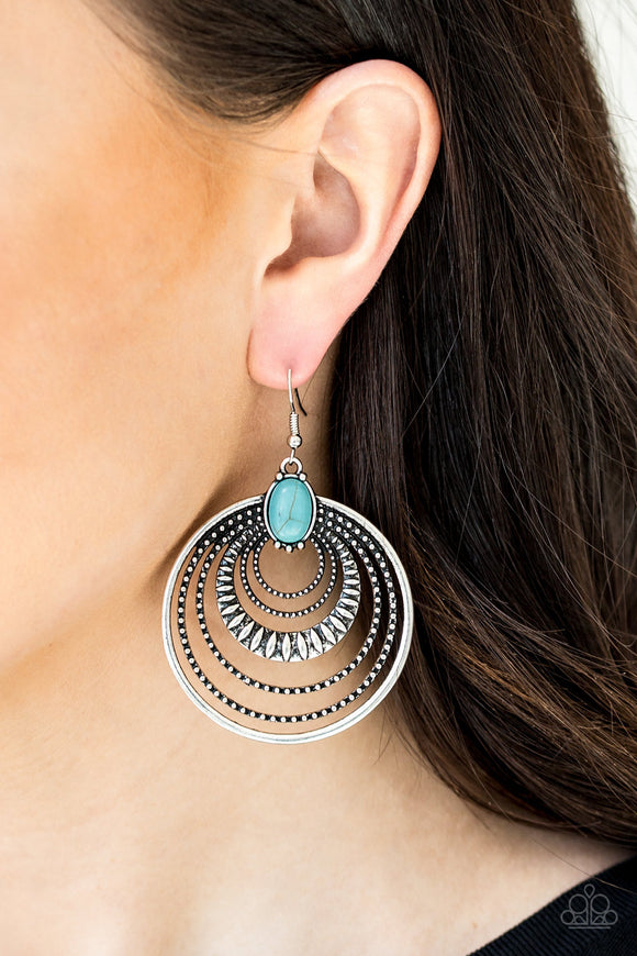 Southern Sol - Blue Earrings - Paparazzi Accessories