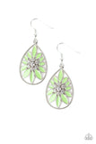 Floral Morals - Green Earrings - Paparazzi Accessories