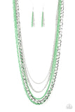 Industrial Vibrance - Green Necklace - Paparazzi Accessories