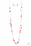 Serenely Springtime - Red Necklace - Paparazzi Accessories
