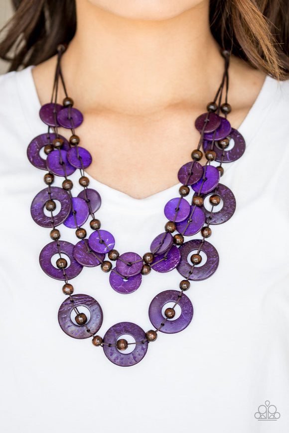 Catalina Coastin - Purple Necklace - Paparazzi Accessories