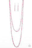 What A COLORFUL World - Pink Necklace - Paparazzi Accessories