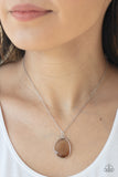 Icy Opalescence - Brown Necklace - Paparazzi Accessories