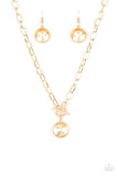 She Sparkles On - Gold Necklace - Paparazzi Accessories