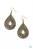 5th Avenue Attraction - Brass Earrings - Paparazzi Accessories