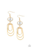 Drop-Dead Glamorous - Gold Earrings - Paparazzi Accessories