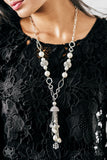 Designated Diva - White Necklace - Paparazzi Accessories