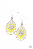 Floral Morals - Yellow Earrings - Paparazzi Accessories
