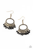 Happy Days - Brass Earrings - Paparazzi Accessories
