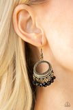 Happy Days - Brass Earrings - Paparazzi Accessories