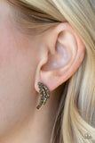 Wing Bling - Brass Earrings - Paparazzi Accessories