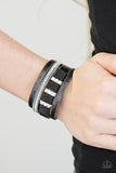 FAME Night - Black Wrap Bracelet - Paparazzi Accessories 