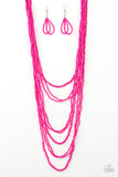 Totally Tonga - Pink Necklace - Paparazzi Accessories