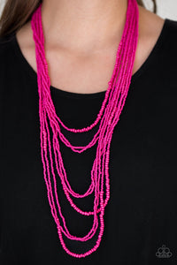 Totally Tonga - Pink Necklace - Paparazzi Accessories
