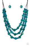 Barbados Bopper - Blue Necklace - Paparazzi Accessories