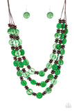 Key West Walkabout - Green Necklace - Paparazzi Accessories