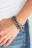 Noticeably Noir - Blue Bracelet - Paparazzi Accessories