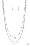Laying The Groundwork - Orange Necklace - Paparazzi Accessories