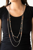Laying The Groundwork - Orange Necklace - Paparazzi Accessories