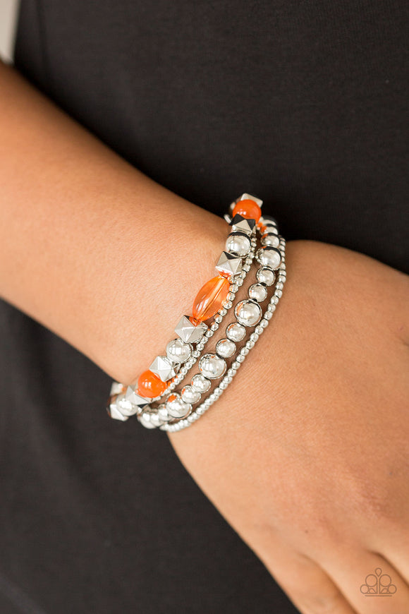 Babe-alicious - Orange Bracelet - Paparazzi Accessories