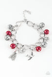 Lady Love Dove - Red Bracelet - Paparazzi Accessories