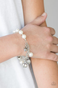More Amour - White Bracelet - Paparazzi Accessories