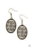 Wistfully Whimsical - Brass Earrings - Paparazzi Accessories