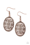 Wistfully Whimsical - Copper Earrings - Paparazzi Accessories