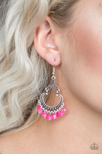 Babe Alert - Pink Earrings - Paparazzi Accessories