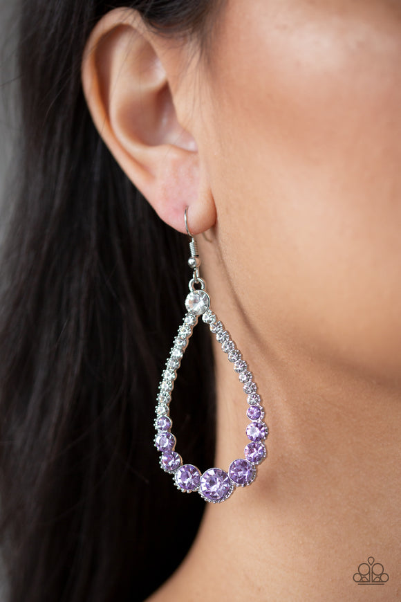 Token Twinkle - Purple Earrings - Paparazzi Accessories