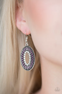 Fishing For Fabulous - Purple Earrings - Paparazzi Accessories