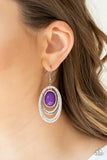Seaside Spinster - Purple Earrings - Paparazzi Accessories